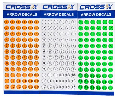 CROSS-X - Pastilles Autocollantes de numéros pour marquage des flèches