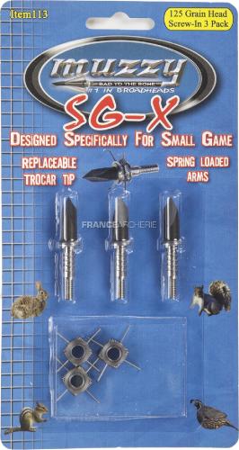 Muzzy Lame de chasse  SG-X Small Game Head 125gr
